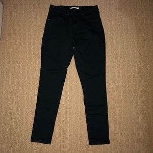 High rise skinny black jeans size: 31